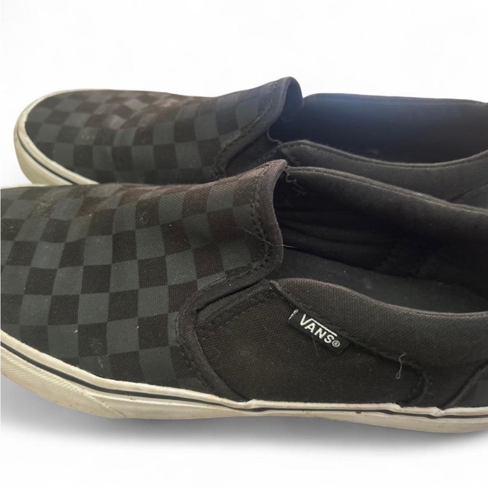 Vans Men's Checkered Black Slip-On Loafers